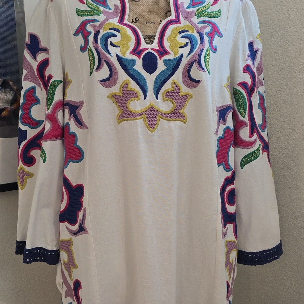 Maeve Anthropologie Olympia Embroidered Dress